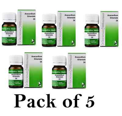 5X Dr Reckeweg Anacardium Orientale 3X Trituration Tablets 20g Each FREE SHIP