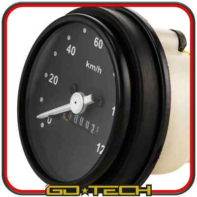 Ingranaggio Tachimetro 12mm Con Cavo 100cm Per Scooter GY6 - In Lega Di Alluminio E PC - Nero