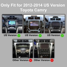 Android Carplay GPS Car Stereo Radio 10" For 2012-2014 Toyota Camry Camera 4 64G