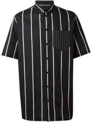 Givenchy Columbian Fit Narcos Boxy Striped Men's Hemd Overshirt 40 RP780 