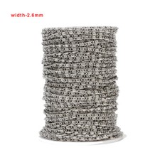 10meters Stainless Steel 2.5mm width Rolo Chain for Necklace Bracelet Making