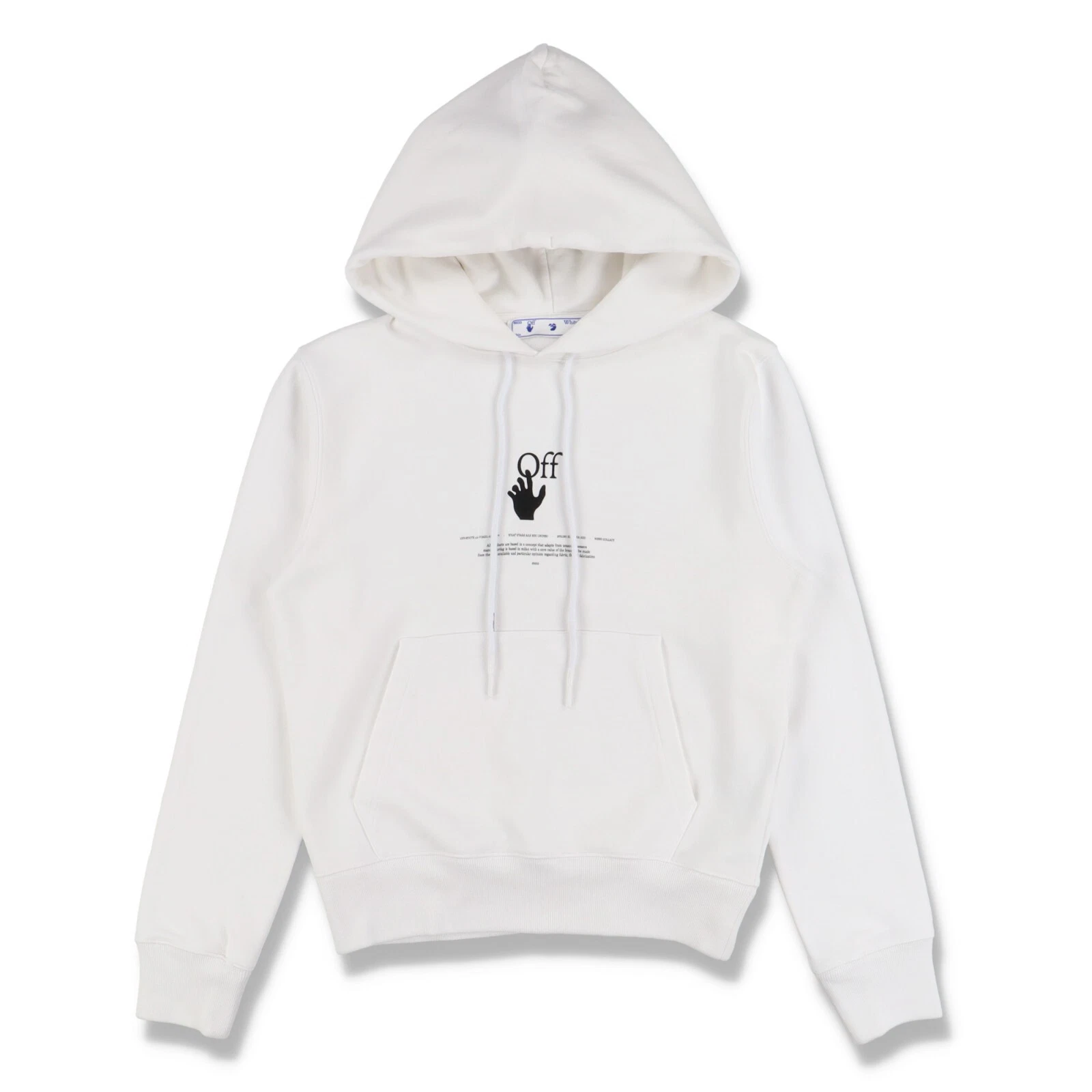 Felpa con cappuccio Off White bianca con logo Graff Taglia S FW21 PREZZO AL PUBBLICO $680