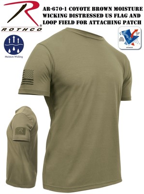 AR-670-1 Scorpion Coyote Distressed Flag Athletic Moisture Wicking T-Shirt 1656