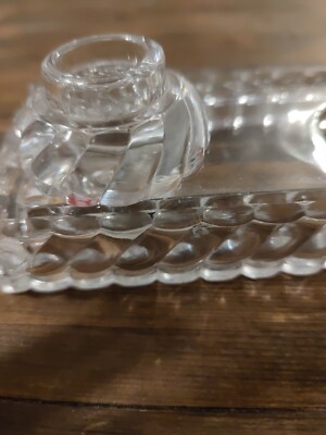 Cristal De Baccarat Bougeoir / Candélabre Modèle Bambou Tors Candelstick 01 Mgc