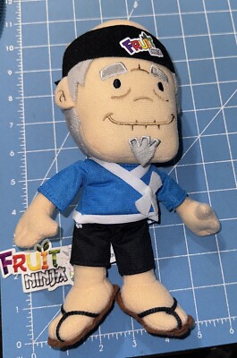 Fruit Ninja Plush Sensei Karate Old Man Doll Watermelon Halfbrick  9  With Tags