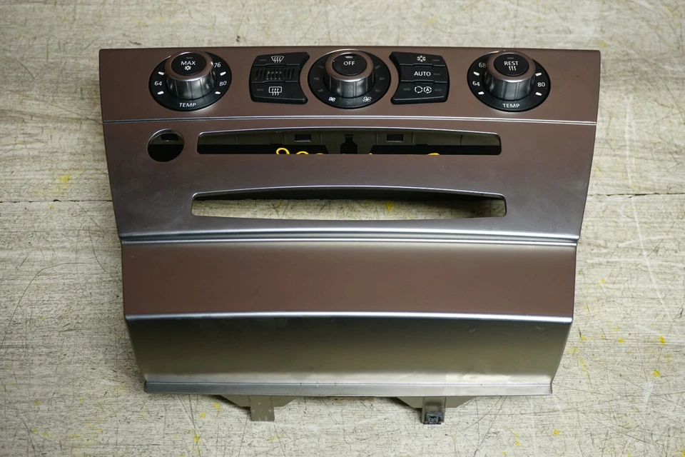 PLATA 2006-2007 BMW 650I E63 CUPÉ TABLERO AIRE ACONDICIONADO INTERRUPTOR DE CONTROL DE CLIMA CON BISEL OEM Foto 4 de 4