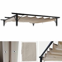 Ersatzbezug 370X300Cm FüR Dach Pergola Pavillon MCW-C42 3,5X3,5M Creme