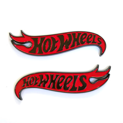 2x OEM Camaro Hot Wheels Edition fits Black Red Emblem Badge