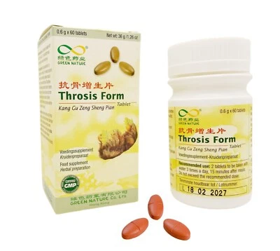 GREEN NATURE, 绿色药业, MEDBOOM BV, NETHERLANDS Kang Gu Zeng Sheng Pian - Forma de rosis - Fórmula herbal TCM - 60 comprimidos