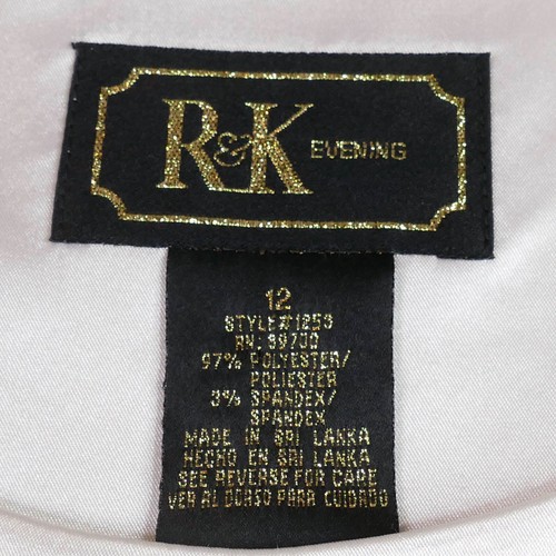 R&K Evening Women's Two Piece Set Jacket Tank Size 12 Ivory Lace With Satin New - Picture 14 of 17