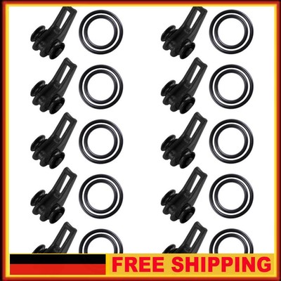 10pcs Fishing Hook Keeper for Fishing Rod Pole Lures Safety Holders (Black) DE