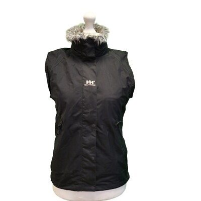 XX939 Helly Hansen ärmellose Damenweste schwarz mit Reißverschluss UK 8 S EU 36