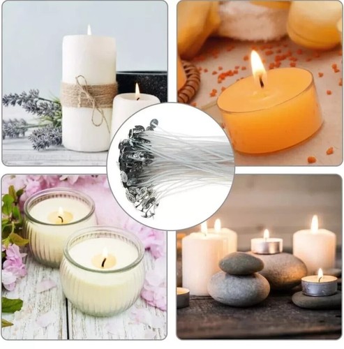 DIY Candle Making Kit with Double Spout Boiler Pot 120 Wicks Wick Holders - Picture 3 of 7