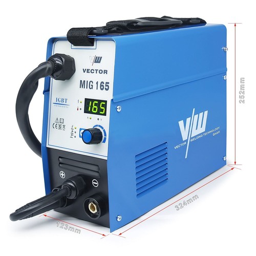 Saldatrice a filo animato MIG con e senza gas 165A, MMA 160A,IGBT |MIG165 VECTOR - Foto 3 di 10