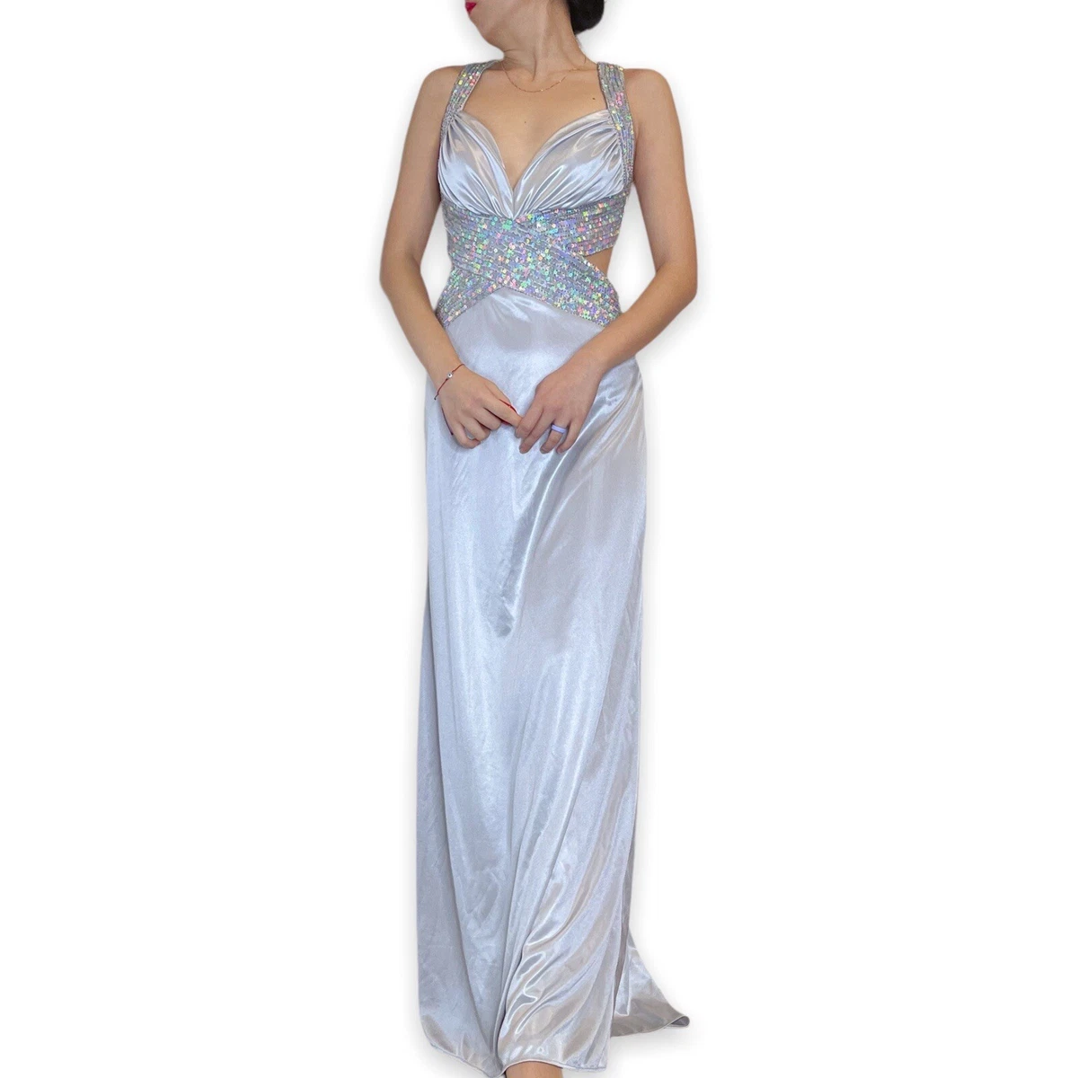 Silver top masquerade dress