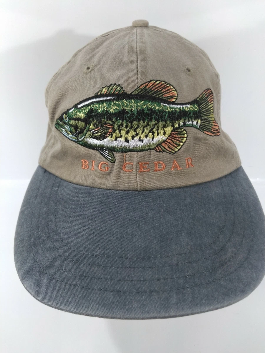 Vintage Big Cedar Bass Fish Hat Cap..