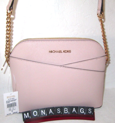 Michael Kors Jet Set Powder Blush Pink Medium Dome Leather
