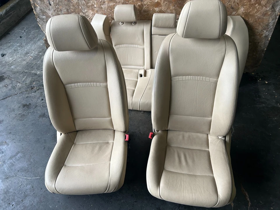 BMW 528I 535I 550I F10 14-16 OEM SPORT POWER SET ASIENTOS DELANTEROS Y TRASEROS ASIENTO BEIGE Foto 2 de 4