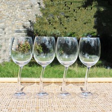 Vintage J.P CHENET Curved Foot Wine Glasses Set of 4