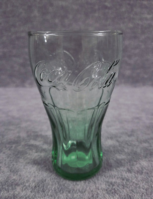 Coca Cola Raised Logo 16oz Libbey Drinking Genuine Glass Green Tint