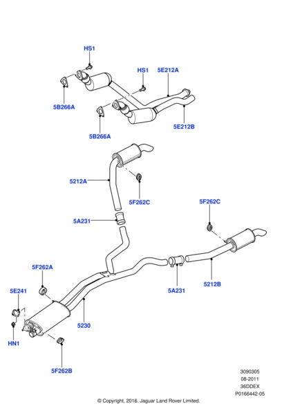 Land Rover Genuine Silencer Fits Range Rover Sport 2005-2009 2010-2013 LR003901 - Image 2 of 4