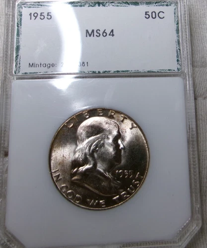 1955 P UNCIRCULATED BEN FRANKLIN HALF DOLLAR EXTREMELY NICE