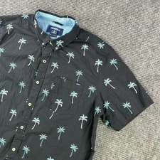 Chubbies Friday Shirt The Midnight Palm Tree Mens XL Button Down Short Sleeve