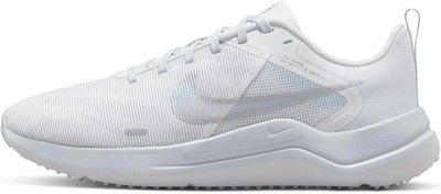 Nike Downshifter 12 Triple White Silver Sneakers Running DD9294-100 Womens Size
