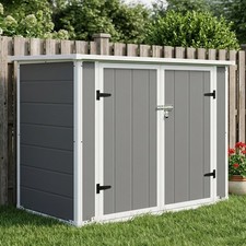 33 Cu.Ft. Roll-In Storage Shed w/ Ramp & Hydraulic Lid, Lockable, Outdoor Used