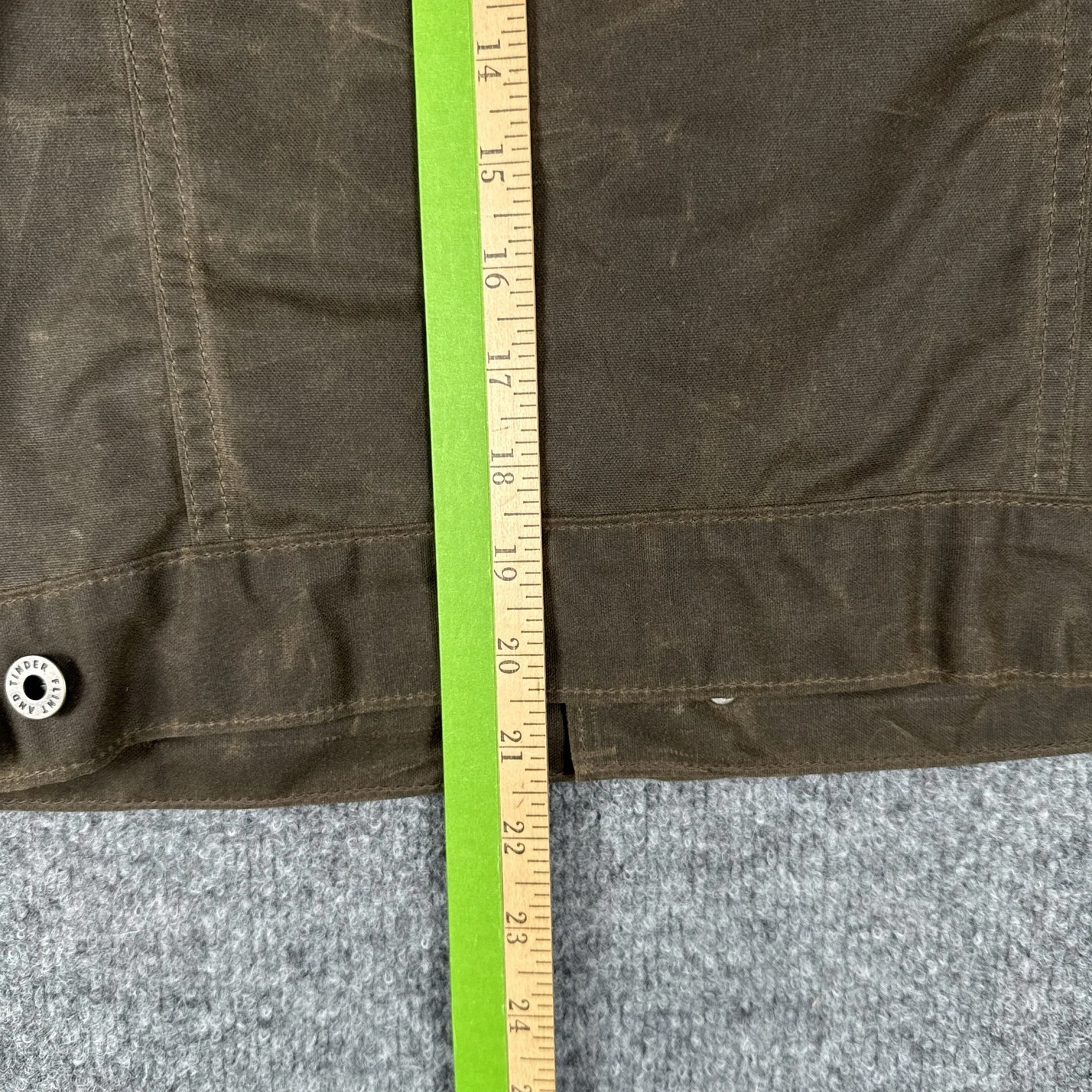 Flint and Tinder Waxed Trucker Jacket Olive Brown S USA NWT image 13