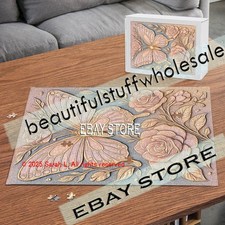 1000 piece jigsaw puzzle Garden Butterfly Elegant Style floral