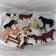 Plastic Toy Farm Animals Bull, Horse, Cow, More