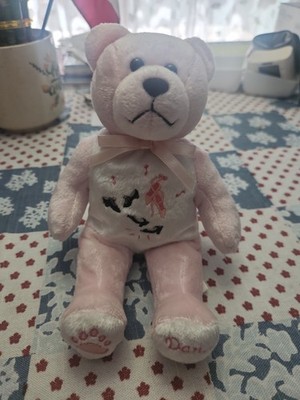 Beary Thoughtful Pink Beanie Dance Teddy Bear 9'' Plush Stuffed Animal Embroidery