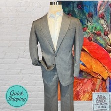 Vtg Custom 40R 34x31.5 Gray Burgundy Western Suit Unconstructed Rodeo Texas