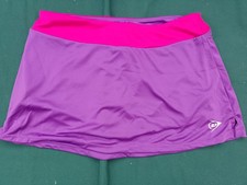 Dunlop Women&rsquo;s Tennis Skort Skirt with Built-In Shorts Purple/Red UK 18