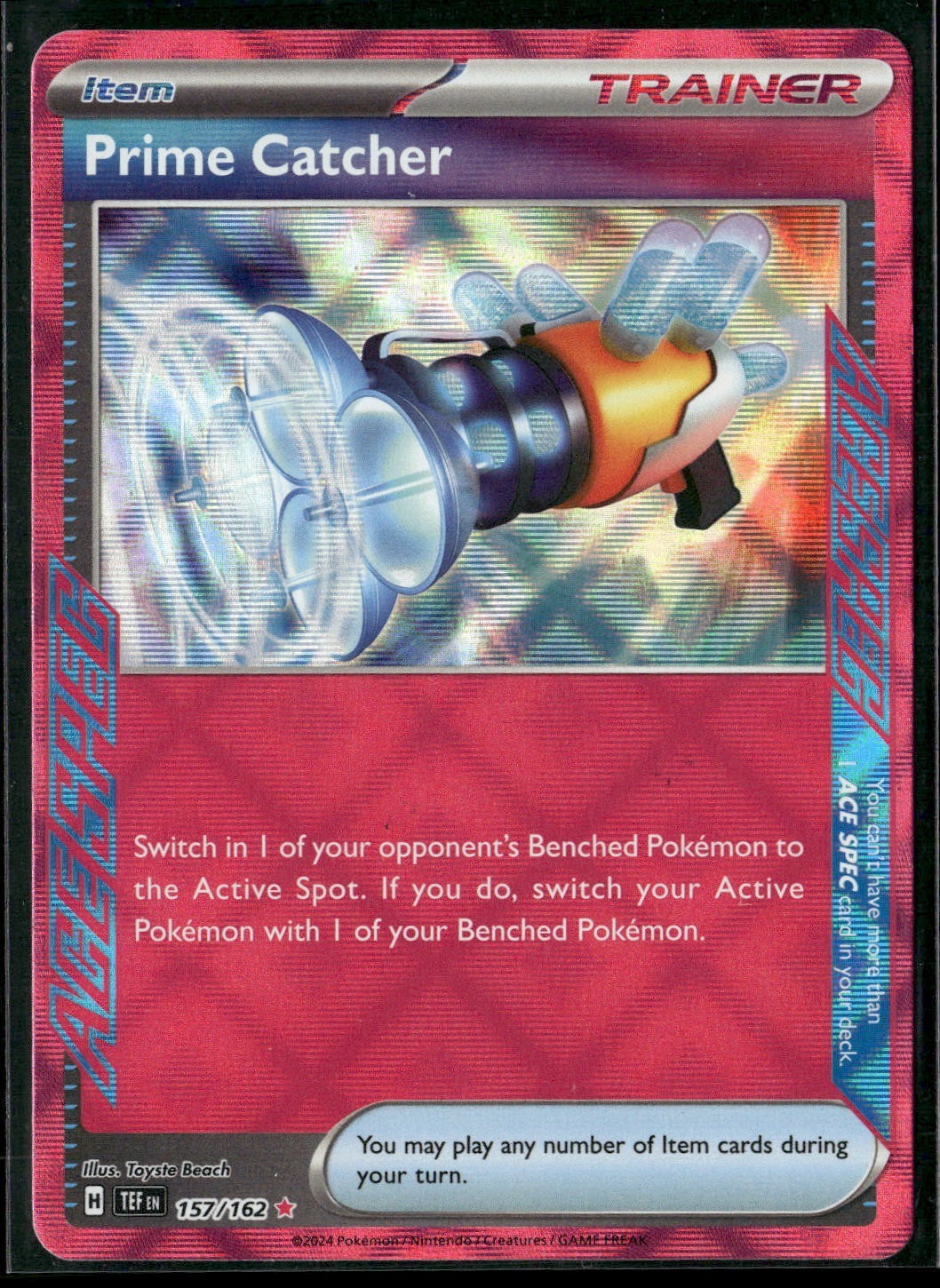 Pokemon - Prime Catcher 157/162 Temporal Forces ACE SPEC Holo NM