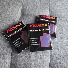 50Ct Pack Card Sleeves, Matte Purple Trading Card Sleeves with Opaque Back.