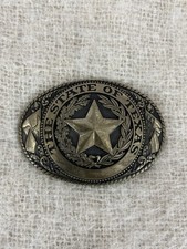 The State Of Texas Tony Lama Collection Belt Buckle State Series Solid Brass