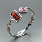 Jewelry ring Natural Garnet Ring 925 Sterling Silver Size 6.5 /R473943