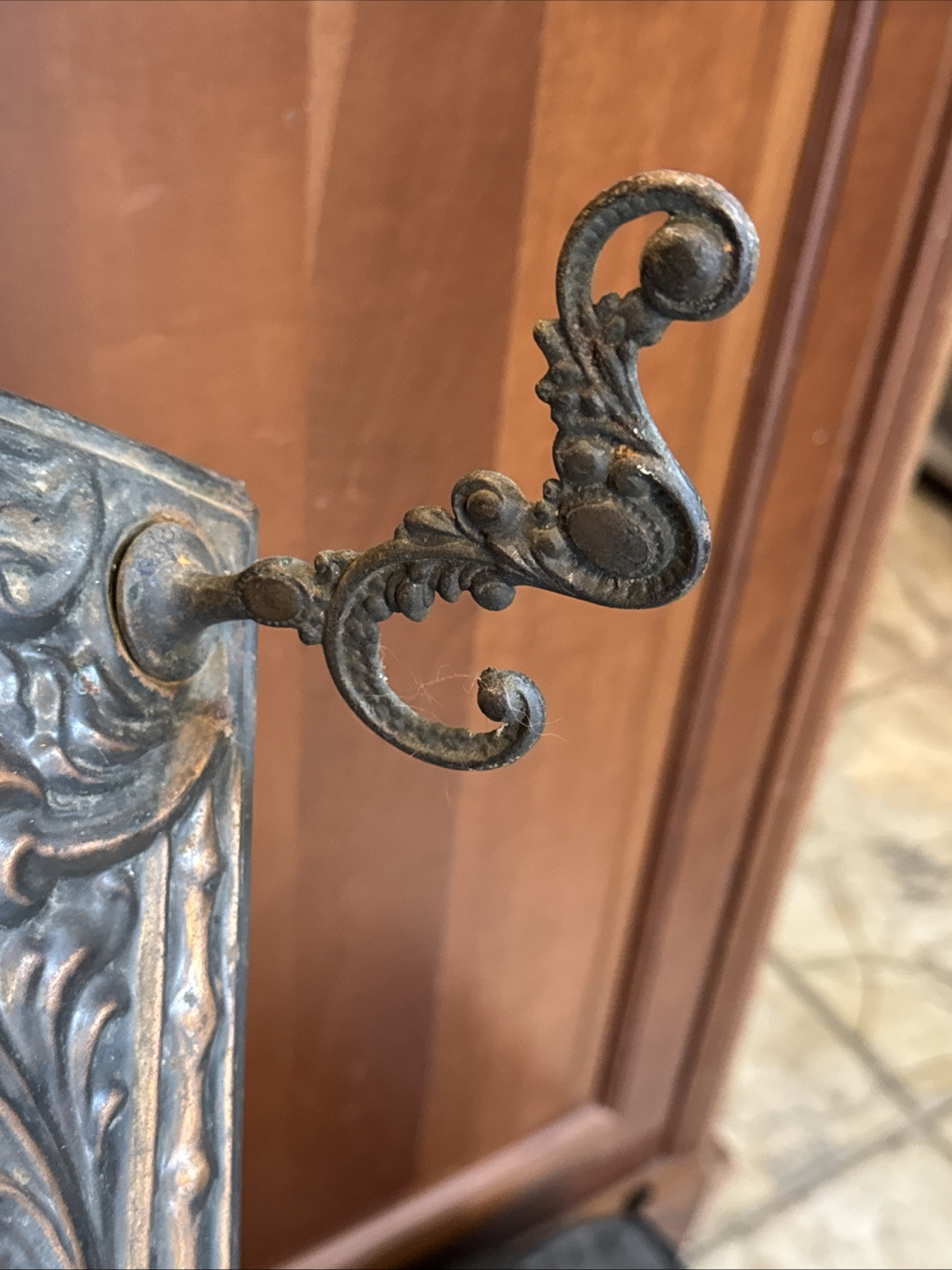 1890s Antique USS OLYMPIA Our Nations Pride Hammered Copper On Wood Mirror RARE