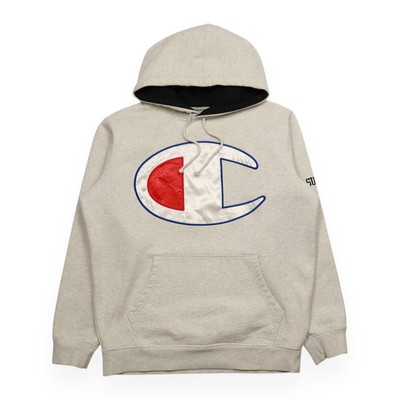 Supreme x Champion Satan Logo Hoodie Size Medium Grey