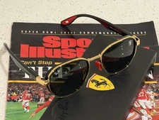 Ray-Ban RB3674-M F031/71 Scuderia Ferrari Gold/Black Sunglass 51mm Made in Italy