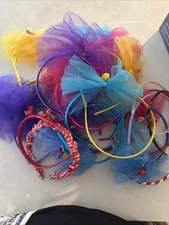 Vintage Hug  Lot Girls Plastic Headband Lot Colorful Fun Designs 80s 90s