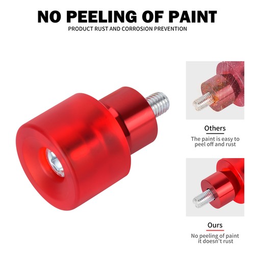 2x Protectores de Motor Barras de Choques 12mm Extremo Bolas Protector Rojo Para Harley - Imagen 6 de 17