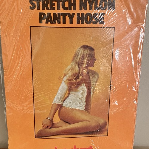 Vintage 70s 'TODAY'S GIRL' Sungold SHEER Stretch NYLON Pantyhose ~ EXTRA LARGE - Picture 7 of 13