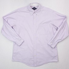 Bills Khakis Shirt Men Large Purple Gingham Plaid Button Up Flip Cuff USA MADE
