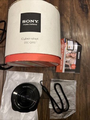 Sony Cyber-shot DSC-QX10 18.2 MP Digital Camera - Black OPEN BOX