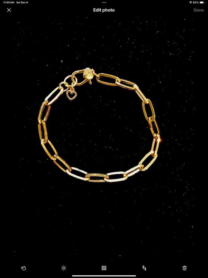 🆕 Precioso brazalete Kate Spade tono dorado clip eslabón eslabón - ¡Nuevo con tarjeta! Foto 2 de 4