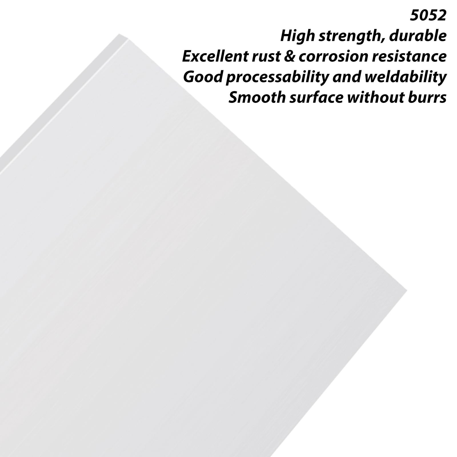 ZOFORTY 5052 Aluminum Sheet 12 x 12 x 1/2 Inch Thick Plain Aluminum Plate wit...