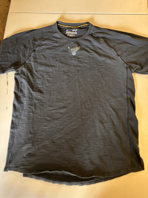 Under Armour Project Rock Charged Cotton Tee Men's L Black Loose Crew USED